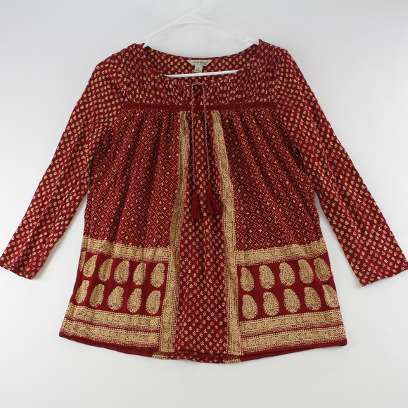 Lucky Brand Womens Blouse Small Boho - 2 Shirts - Picture 2 of 8